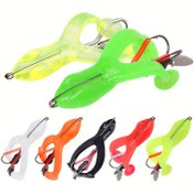 Resim 16g Yumuşak Kurbağa Yem Çekirdeği Çift saç tokası ile - Anti-Hang T-Tail Spinner Tasarımı, Canlı Renkler (Sarı, Yeşil, Beyaz, Turuncu, Siyah, Kırmızı, Hafif Yeşil) Tatlı ve Tuzlu Su Balıkçılığı için, Spinner Balıkçılık Yem, Crosscountry Model, Dayanıklı Balıkçılık Ekipmanı 