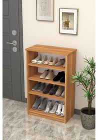 Resim Asra Trend MDF 4 Katlı Açık Raflı Ayakkabılık - 60 cm, Modern,Bot Uyumlu,Çok Amaçlı Düzenleyici,A-31 Petra 