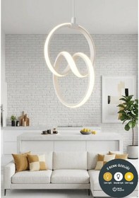 Resim 3 Renkli Signature Beyaz Sarkıt Avize Modern Salon, Mutfak, Çocuk Odası Ve Antre Aydınlatma 