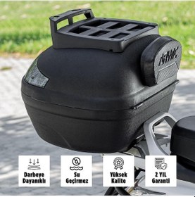 Resim Arwiç Arwic Motorsiklet Arka Çanta Kargo Tipi 46Lt Büyük Boy Siyah 