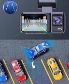 Resim Clevora Ön ve Arka Kameralı 2 İnç 1080P Full HD DVR Araç İçi Ekran 