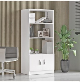 Resim Robinhome Robin Home Verona D Ofis Kitaplık Beyaz 