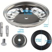 Resim Willowhaven 80mm Paslanmaz Çelik Banyo Lavabo Tıpası 2 Adaptörlü Saç Kapanı 