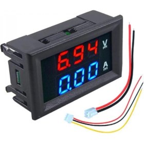 Resim Dijital Ampermetre 0-10A Voltmetre 0-100V - Kasalı 