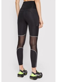 Resim Nike Air Fold Over Waist High Rise 7/8 3cepli Yüksek Belli Tayt Dr Siyah 