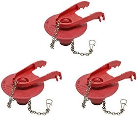 Resim Fluidmaster PerforMAX 502CN3 evrensel klozet kapağı, 5,1 cm yıkama valfleri için, ayarlanabilir masif çerçeve tasarımı, kolay kurulum, 3 adet, kırmızı, 3 adet 