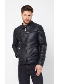 Resim Oliggopol Erkek Siyah Iç Cepli Slim Fit Deri Ceket Dvrdericeket05 Siyah 