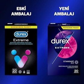 Resim Durex Extreme Geciktiricili ve Tırtıklı 20'li Prezervatif (2 paketi) 