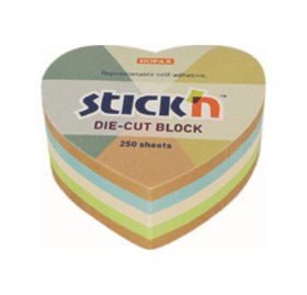 Resim Gıpta Stıckn 64x67 Kraft Kalp Yapışkanlı Not Blok 250 Yaprak 