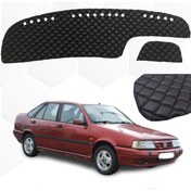 Resim caraks Fiat Tempra Uyumlu Göğüs Halısı Siyah Suni Deri 
