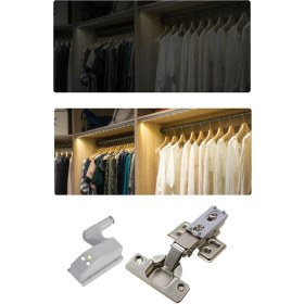 Resim Epazzar Dolap Içi Menteşe Lambası 4 Adet LED Işık Aydınlatması 