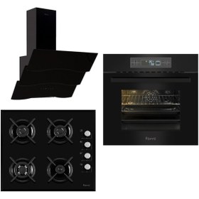 Resim Ferre Ultra Lüks Serisi -11+0 Fonk. Turbo Digital Döküm Izg. Siyah Ankastre Set (1140WB+ 11002 +D023) 