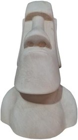 Resim Ahşap Dekoratif Büst Heykeli Moai Totem 