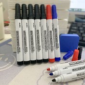 Resim Ofis Öğretimi için Silinebilir Beyaz Tahta Kalemi, Silmek ve Yazmak Kolay, Su Bazlı Siyah ve Renkli Markerlar 