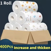 Resim 400 adet Yıkanabilir Mutfak Kağıt Havluları - Emici, Yapışmaz Yağ Emici Rulo, Dayanıklı Polyester Kumaş, Mutfak, Araba, Oturma Odası, Tuvalet, Yatak Odası, Mutfak Temizlik Gereksinimleri için İdeal | Dekoratif Mutfak Eşyaları | Yıkanabilir Kumaş 