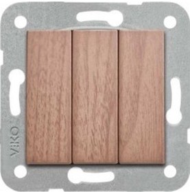 Resim Viko Artline Novella Ceviz Üçlü Anahtar Çerçevesiz - 92615168 