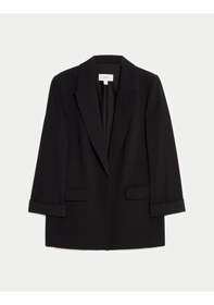 Resim Marks & Spencer Relaxed Fit Blazer Ceket Siyah 