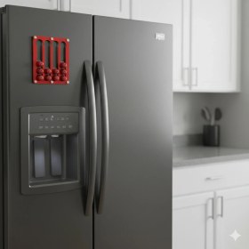 Resim Trend Pleksi Nespresso & Jacobs Uyumlu Kapsül Kahve Standı (Mıknatıslı Kırmızı) 
