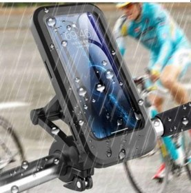 Resim Motosiklet,bisiklet,atv Koluna Takılabilen 360 Derece Dönebilir Su Geçirmez Telefon Tutacağı 4593 