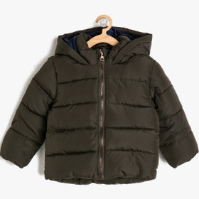 Resim Erkek Bebek Kapüşonlu Şişme Mont 
