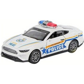 Resim Tcherchi 1:36 Alaşım Geri Çekilebilir Polis Arabası Oyuncak - Çocuklar İçin Çift Sürüş Kapılı Spor Araba Modeli Beyaz 