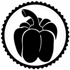 Resim Dolmalık Biber Tasarım Sticker 30 X 30 Cm 