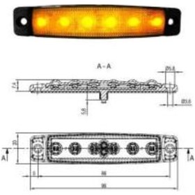 Resim Basamak Parmak Led Lambasi 24V 6Led Kirmizi 504629257 