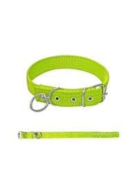 Resim Savex Dokuma Köpek Boyun Tasması Yeşil 2.5 50 Cm Çok Renkli 