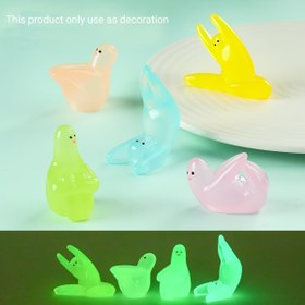 Resim 5 Adet Karanlıkta Parlayan Yoga Figürleri - Sevimli Reçine Mini Dekorasyonlar Masa, Araba veya DIY Aksesuarları İçin (Yeşil, Mavi, Pembe) 