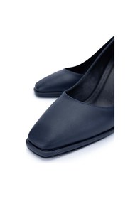 Resim Tamer Tanca Kadın Vegan Lacivert Topuklu Ayakkabı 932 1180 Bn Ayk Sk23/24 Lacı Cılt Lacivert 