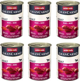 Resim Animonda Gran Carno Sığır Ve Yürekli Köpek Konserve 400 G X 6 Adet 