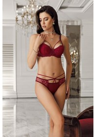Resim Luw 6110 Bordo Renk Dolgulu Sütyen Külot 2li Takım Bordo 