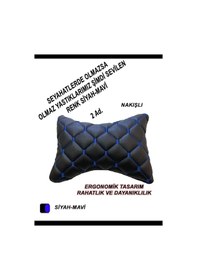 Resim Peugeot 3008 Uyumlu Araç,oto Boyun Yastığı Mavi Siyah 