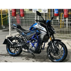 Resim Cf Moto Nk 250 Sticker Orta Şase Duman Modeli Mavi 