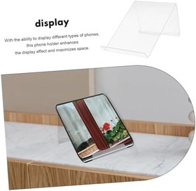 Resim TEHAUX Ofis Masası Telefon Standı Tutucu Masa Için Stand Akrilik Kitap Tutucu Telefon Standı Tutucu Masa Telefon Tutucu Ofis Için Stand 