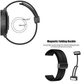Resim Gpack Zeblaze Beyond 2 ile Uyumlu Silikon Mıknatıslı Ayarlanabilir Saat Kordon, Lacivert 