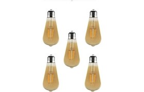 Resim Begüsa Rustik Led 5 Adet Ampul Sarı Armut 