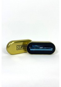 Resim Clipper Metal Çakmak Mavi Renk Özel İsim Yazdırılır 