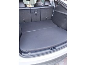 Resim Tesla - Model Y Uyumlu Oto Arka Koltuk Yatağı - Si̇yah - 6 cm Kuştüyü Sünger, Yastıklı, Çantalı 