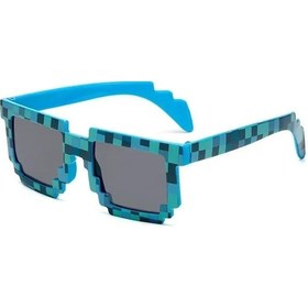 Resim Minecraft Mavi Kare Eğlence Parti Gözlüğü 14 Ve Üzeri 