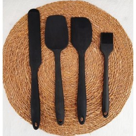 Resim Hype Store 4 Parça Büyük Boy Silikon Yumurta Fırçası Kaşık Spatula Seti Isıya Dayanıklı 