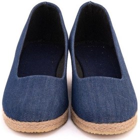 Resim Star Tombis Kot Mavi Özel İmalat Elişi Günlük Rahat 3cm Anne Ayakkabısı Dolgu Topuklu Gova3cm-0042 