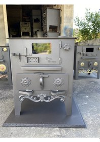 Resim Tuğlalı Kömür Sobası Camlı Şömineli Kuzine 