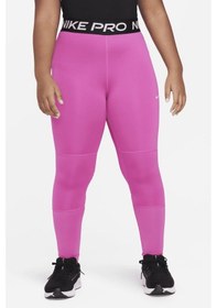 Resim Nike Pro Genç Çocuk Kız Taytı Büyük Beden Pembe 