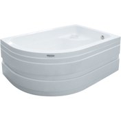 Resim Waterway Rıo Oturmalı Mini Oval Küvet 120x80 H:43 Gövde+Metal Ayak+Ön Panel 