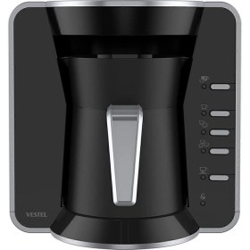 Resim Gri Sade Kahve Makinesi, Pratik ve Şık Tasarım, Kolay Kullanım 