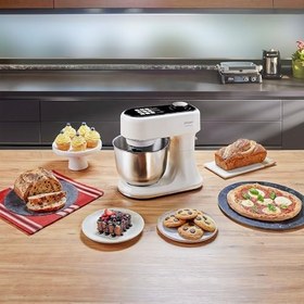 Resim Arzum AR1190 Gastroart Stand Mikser 1500W, 12 Hız Ayarı, Dahili Tartı ve Fermentasyon Özelliği, Krem 