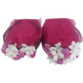 Resim Halay Kına Fuşya Nedime Tacı Kına Gecesi Tacı Beyaz Pembe Güllü 10 Adet 