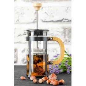 Resim Lüx Cam 350 ml French Press Siyah 