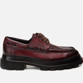 Resim BORDO-BURGUNDY, , Erkek Deri Bordo Günlük Ayakkabı 